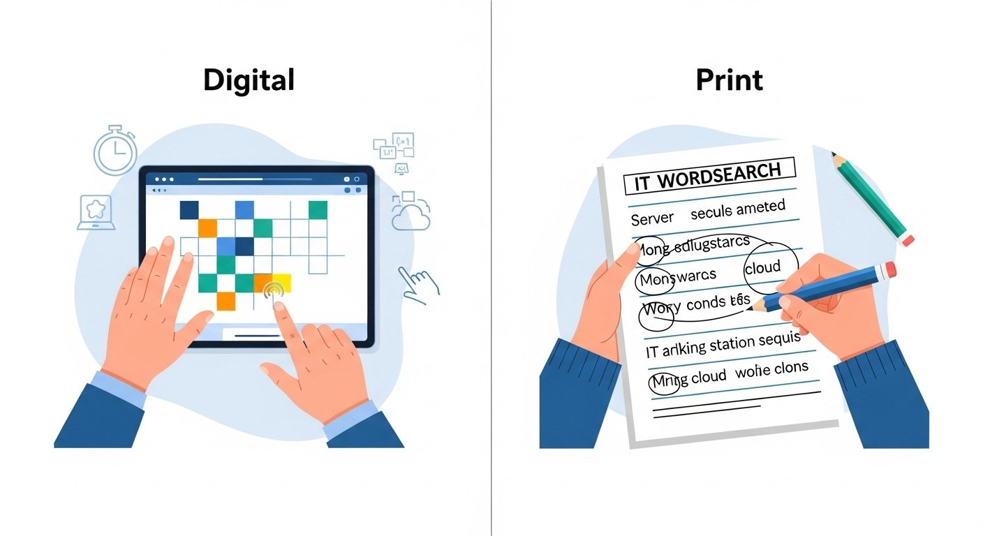 Digital vs. Print IT Wordsearch – Which Is Better